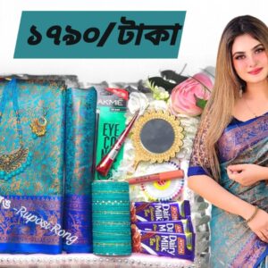 কাঞ্জিভরম সফট সিল্ক প্রিমিয়াম শাড়ি কম্বো🤩